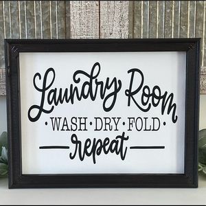 Laundry Wall Decor Sign